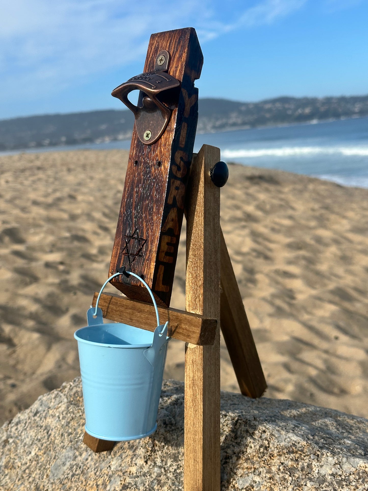 Handmade Bottle Opener Yisrael With Star Of David Design